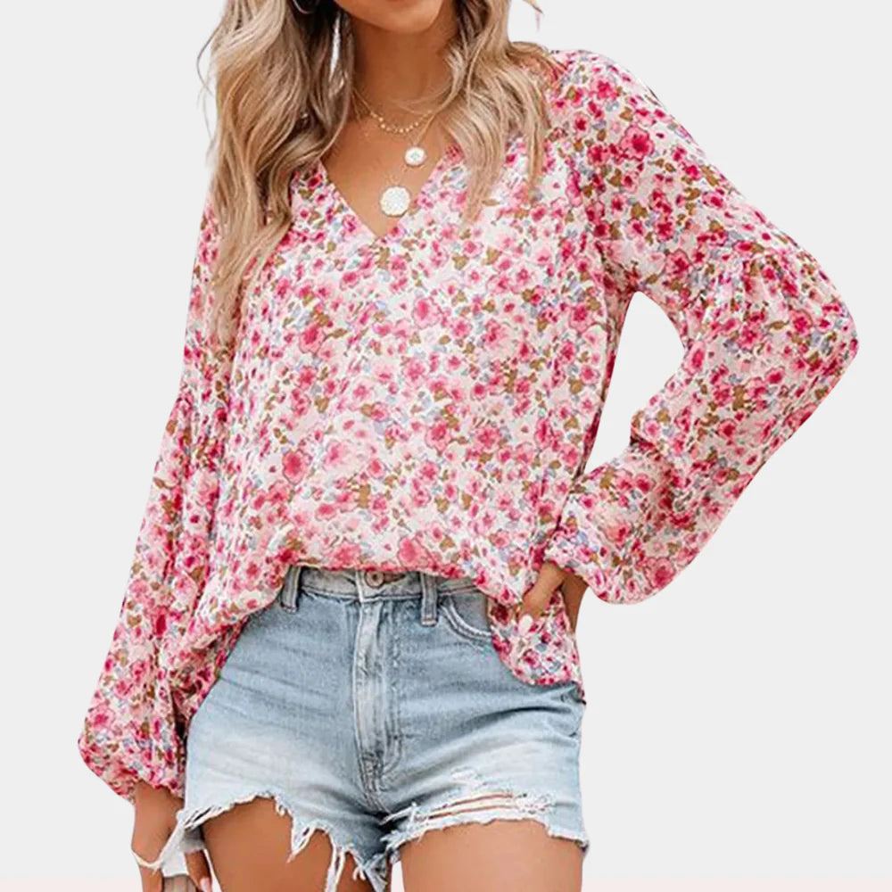 Amya - Bloemen zomerblouse voor vrouwen