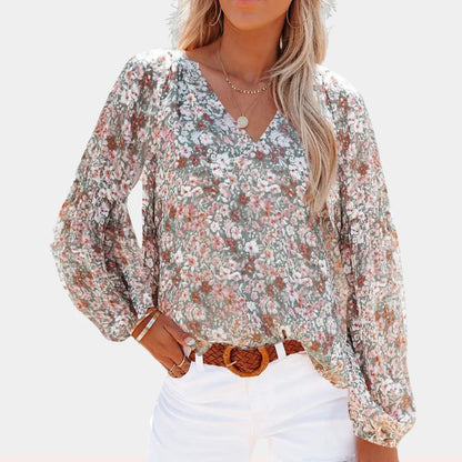 Amya - Bloemen zomerblouse voor vrouwen