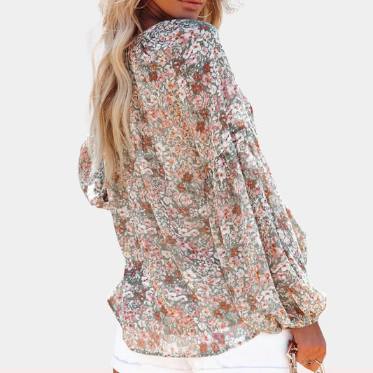 Amya - Bloemen zomerblouse voor vrouwen