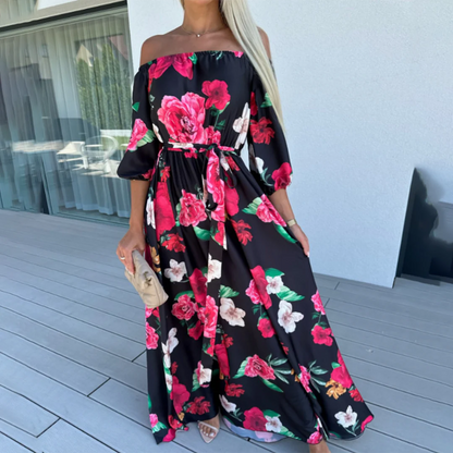 FALLON - Off shoulder maxi jurk