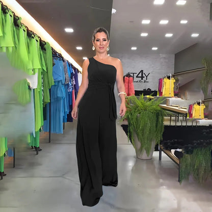 GEORGINA - Stijlvolle jumpsuit met één schouder