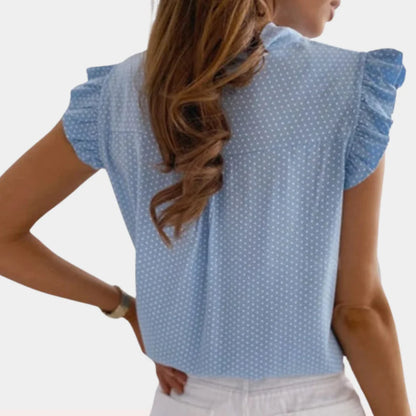 Bella - Stijlvolle zomerblouse met strikkraag