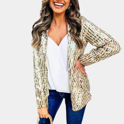 Ines - Chique glitterblazer voor dames