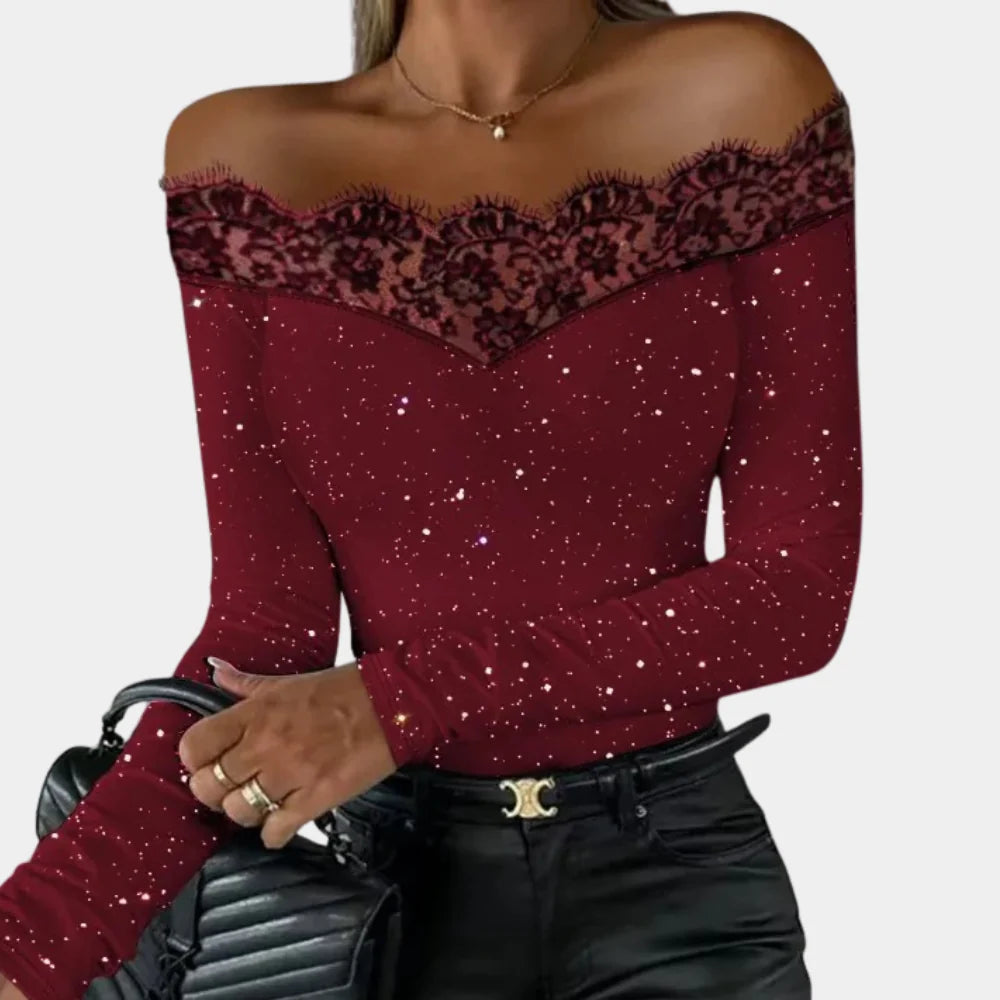 Danielle - Off-shoulder kanten top voor dames