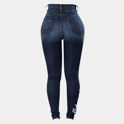 Ingrida - Geborduurde skinny jeans voor dames