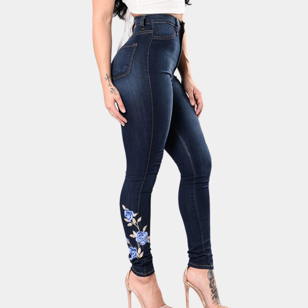 Ingrida - Geborduurde skinny jeans voor dames