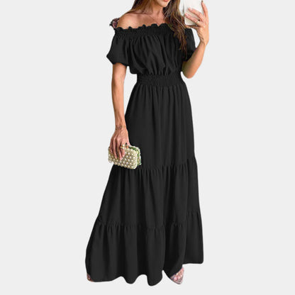 Elegante off shoulder maxi jurk voor dames