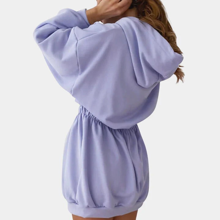 Oversized damesjurk met capuchon