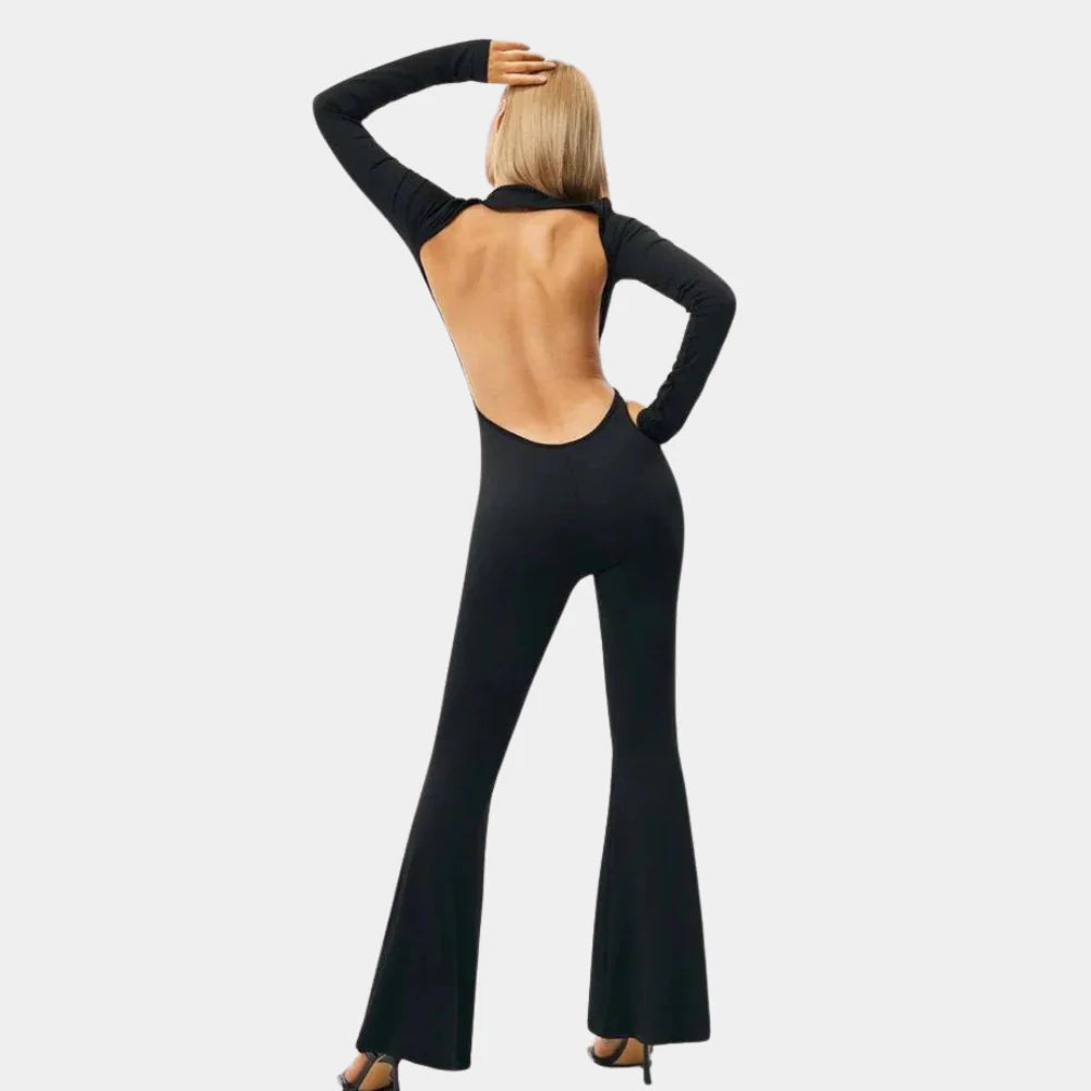 Trendy jumpsuit voor dames met open rug