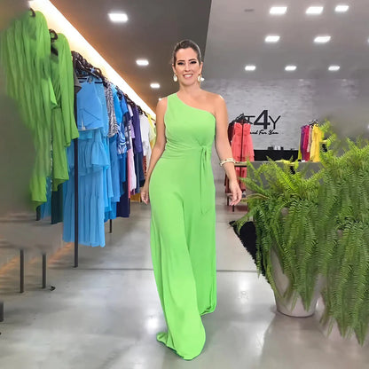 GEORGINA - Stijlvolle jumpsuit met één schouder