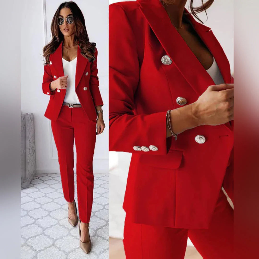 ELISEA - Elegante blazer en broek set